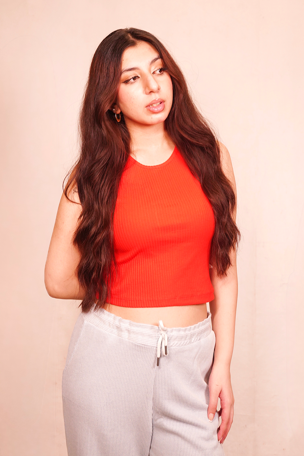 Coral Bloom Sleeveless Top