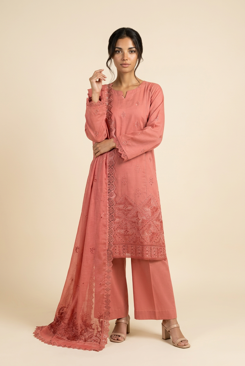 Embroidered 3 piece