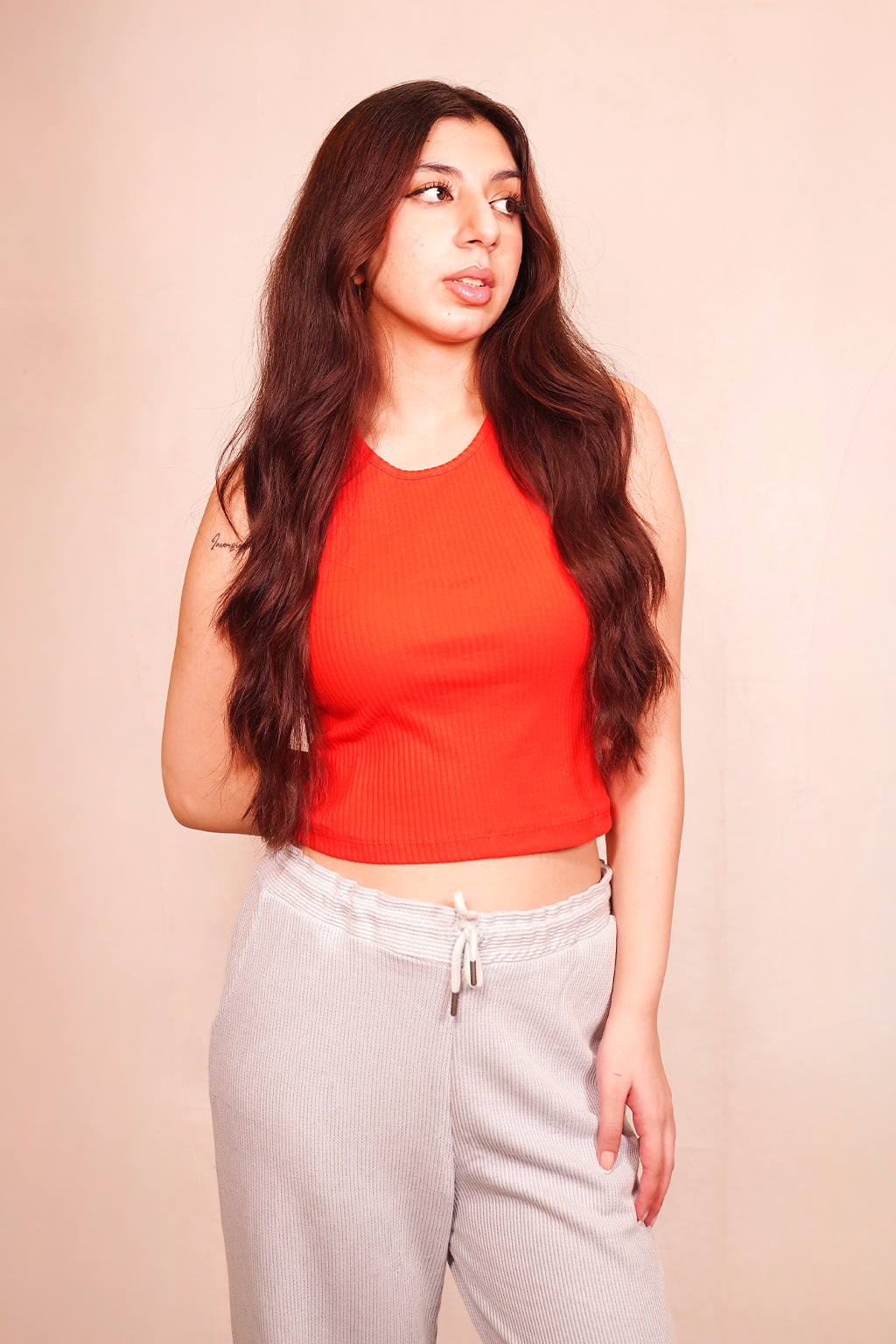 Coral Bloom Sleeveless Top