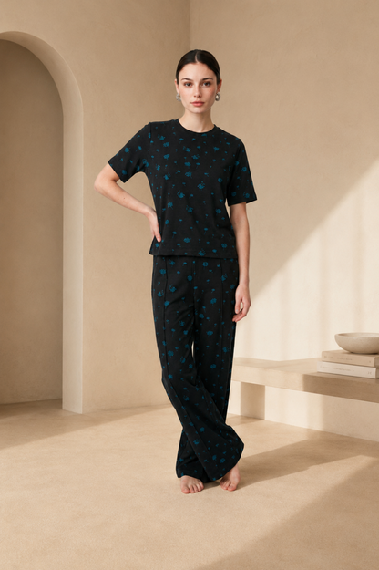 Midnight Bloom Lounge Set