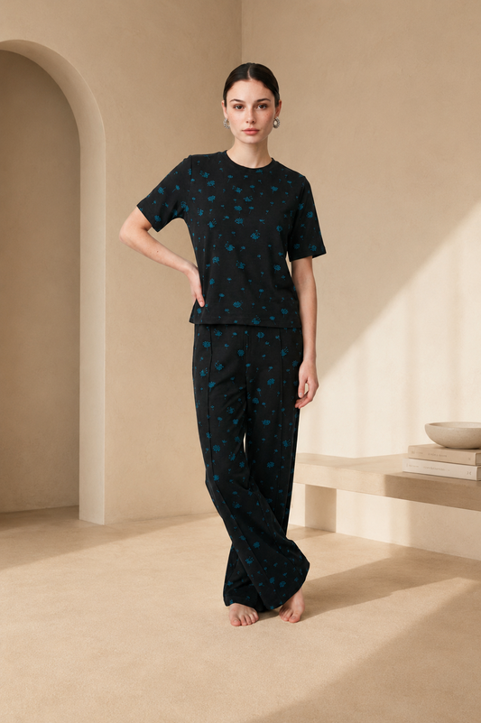 Midnight Bloom Lounge Set